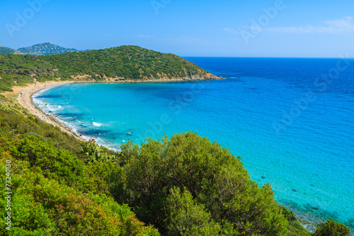 Fototapeta Naklejka Na Ścianę i Meble -  View of Porto Sa Ruxi bay on coast of Sardinia island, Italy