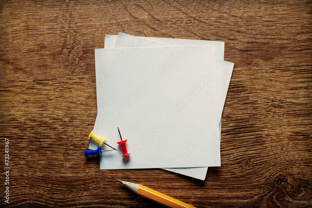 Blank white memo pages Stock Photo | Adobe Stock