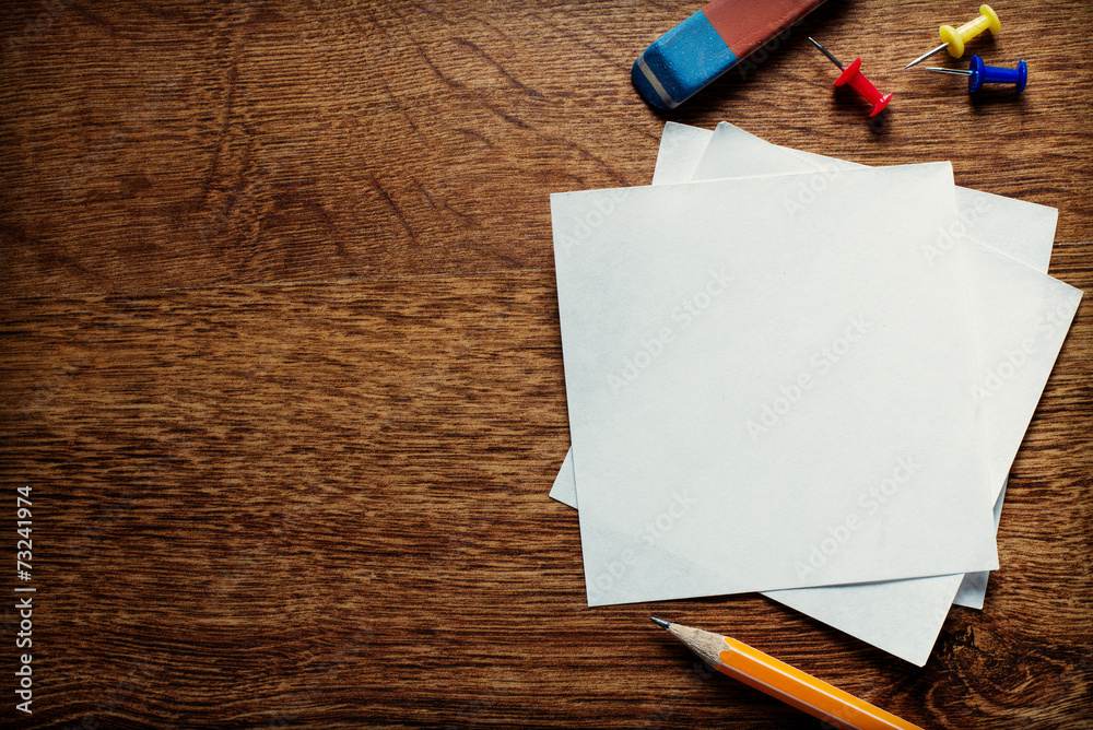Blank white memo pages Stock Photo | Adobe Stock