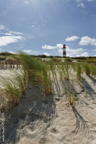 Strand mit Leuchtturm am Ellenbogen auf Sylt