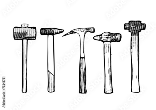 Tool hammer vector illustration