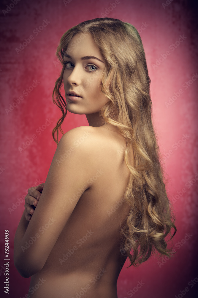 sensual girl with long hair sensual girl with long hair