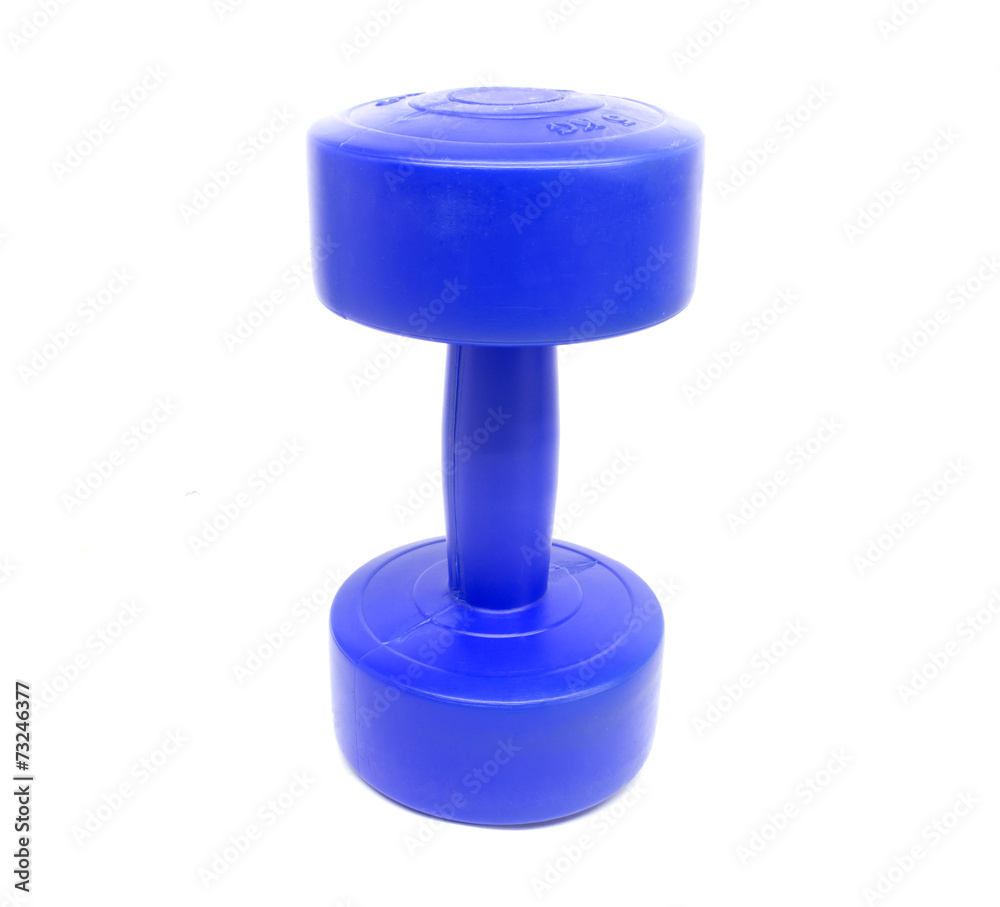 a single dumbell on white a single dumbell on white