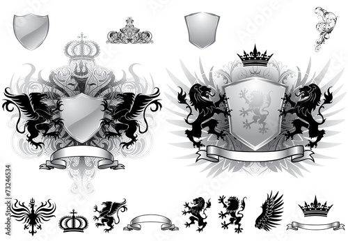Heraldry gray crest