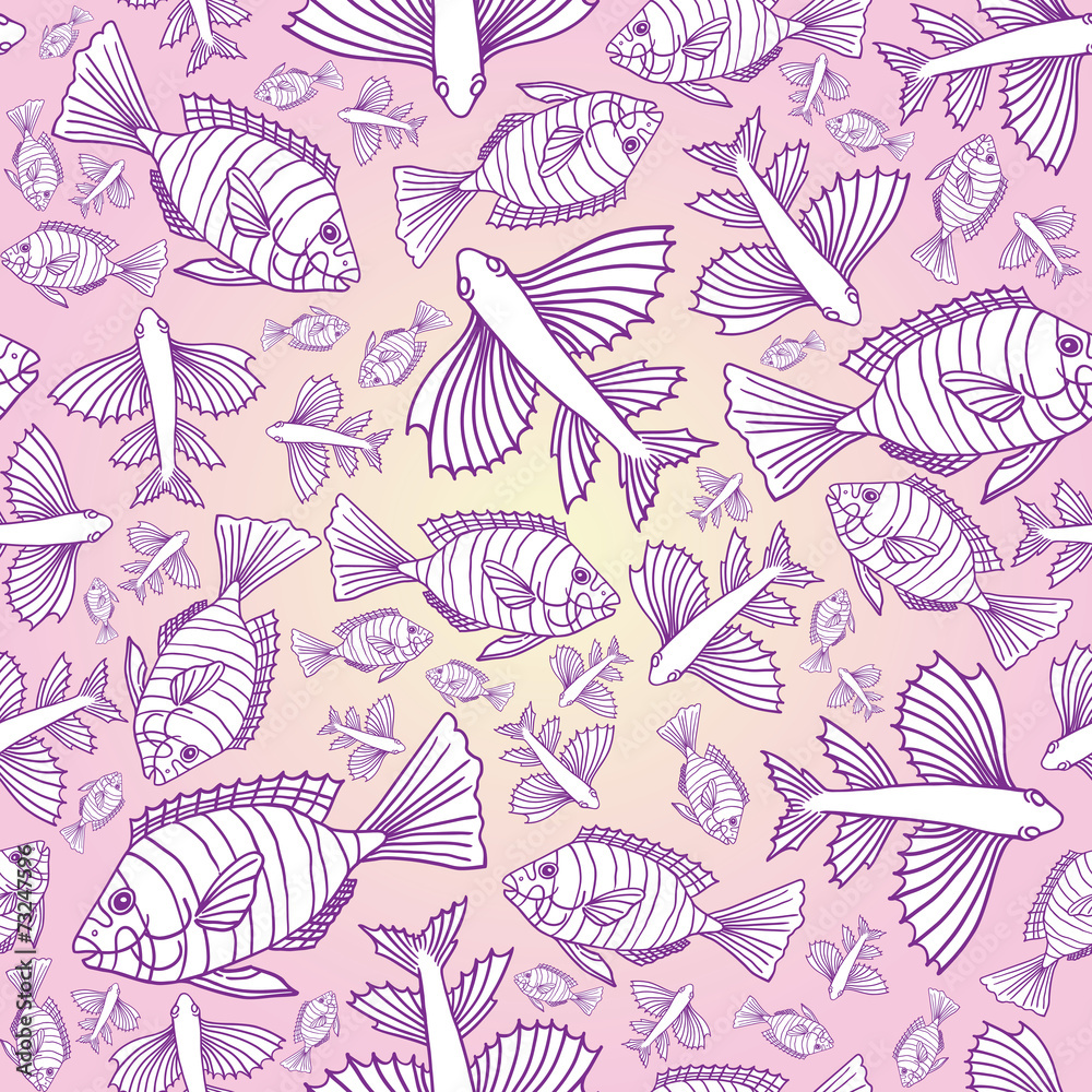 Seamless texture with fishes. Seamless texture with fishes.