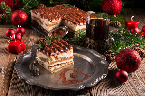 Canvas Print Christmas tiramisu