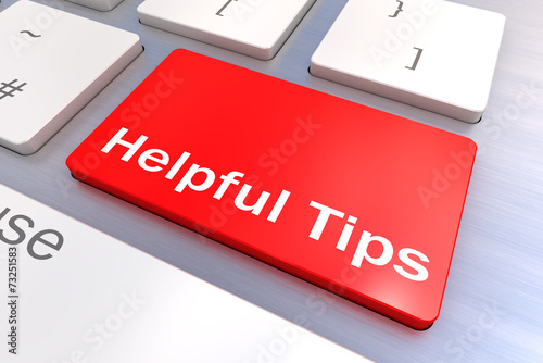 Computer keyboard with a Helpful Tips Button Concept