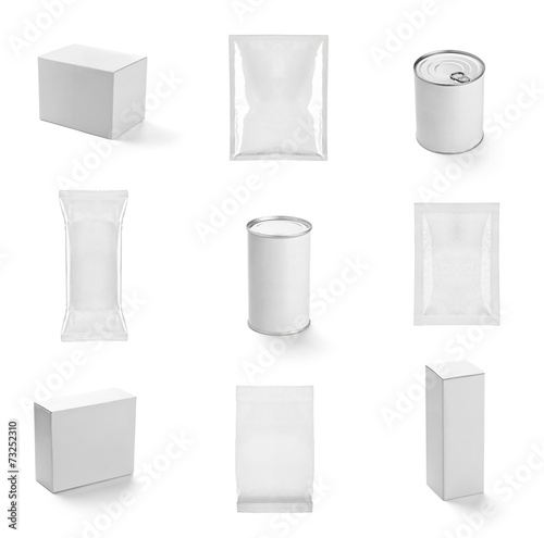 white box container template tin can drink food package