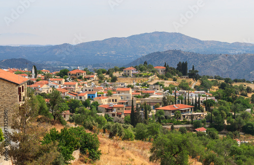 Lefkara village with mountains  Cyprus
