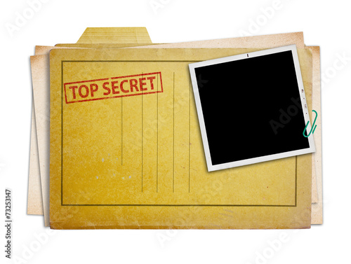 top secret folder isolated photo
