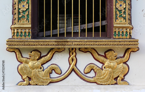 Photography Thai temple window.