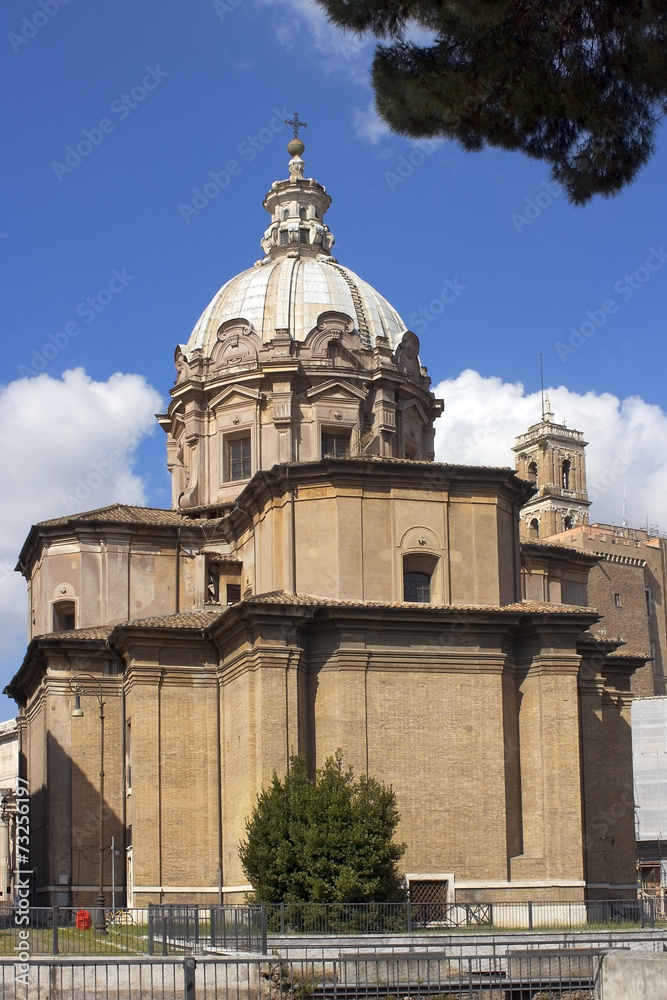 Fototapeta premium church of Santi Luca e Martina in Rome, Italy