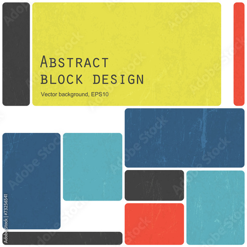 Abstract retro blocks design background colorful, Vector