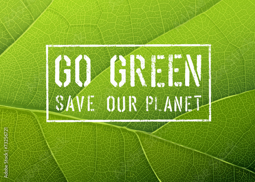 Go Green Poster, Vector