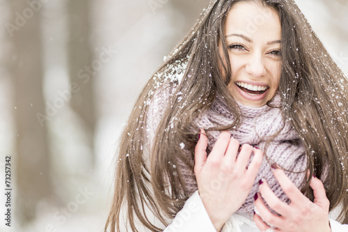 Young woman at winter