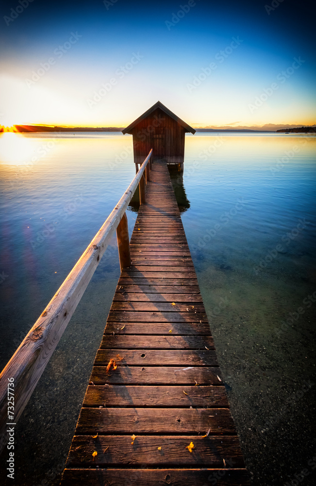 Fototapeta premium old wooden boathouse