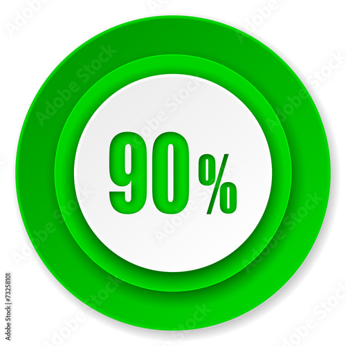 90 percent icon, sale sign