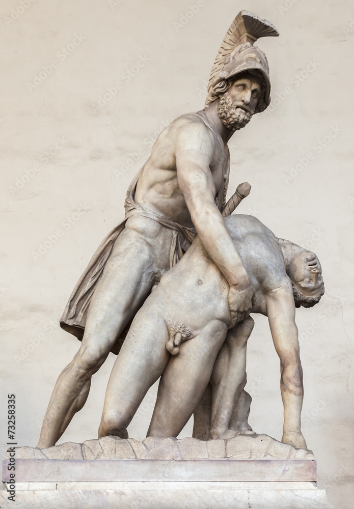 Obraz premium Menelaus holding the body of Patroclus