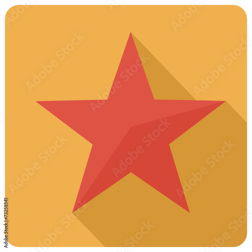 Flat star icon, vector