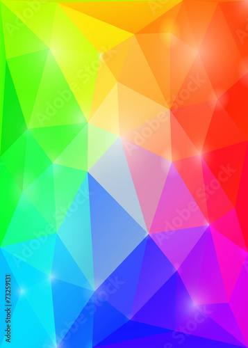 Rainbow polygonal  background. Vector EPS10.
