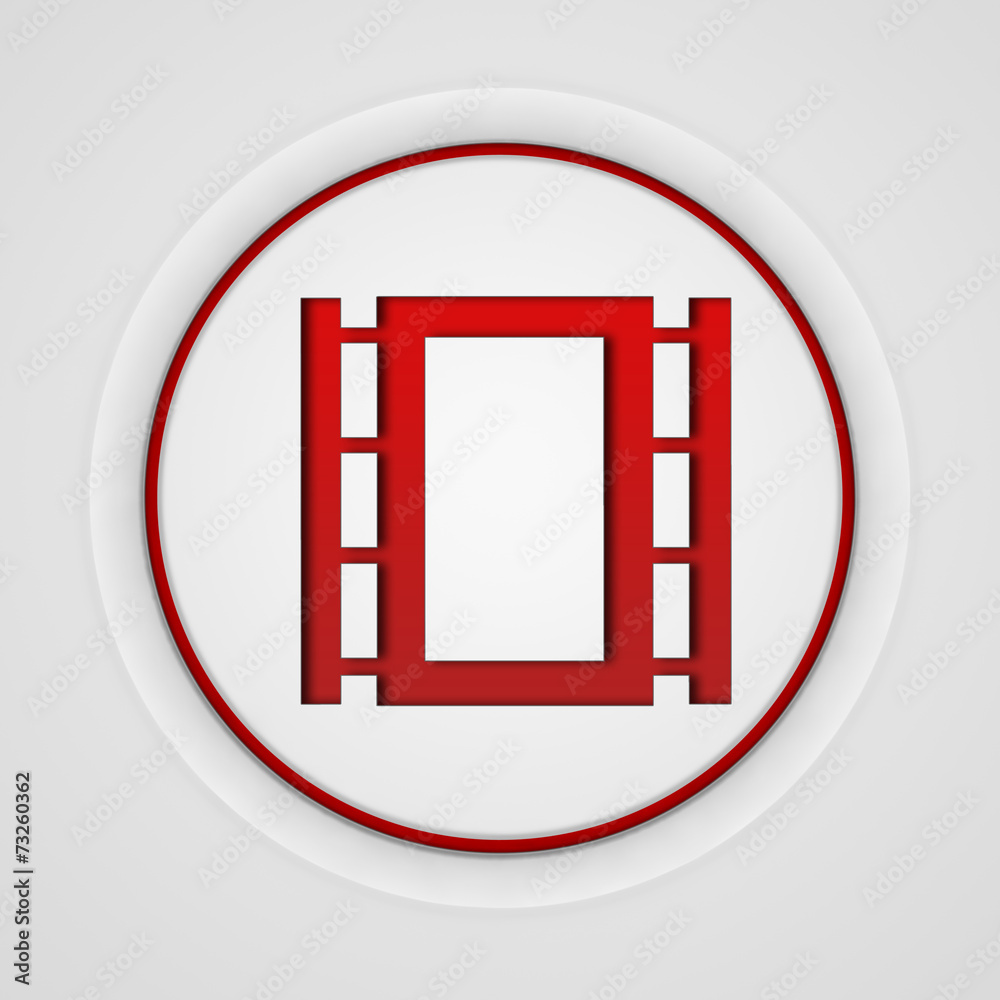 film circular icon on white background
