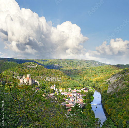 Hardegg Castle and the River Thaya (Dyje), Lower Austria photo