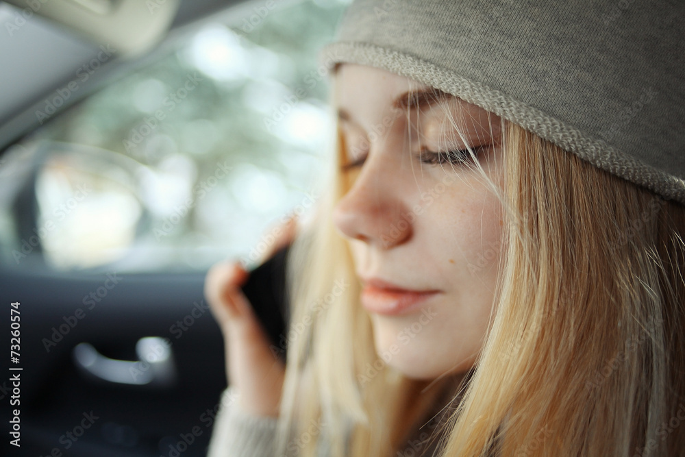 beautiful young blond teen in the car beautiful young blond teen in the car