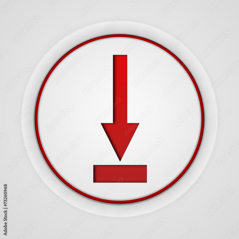 download circular icon on white background download circular icon on white background