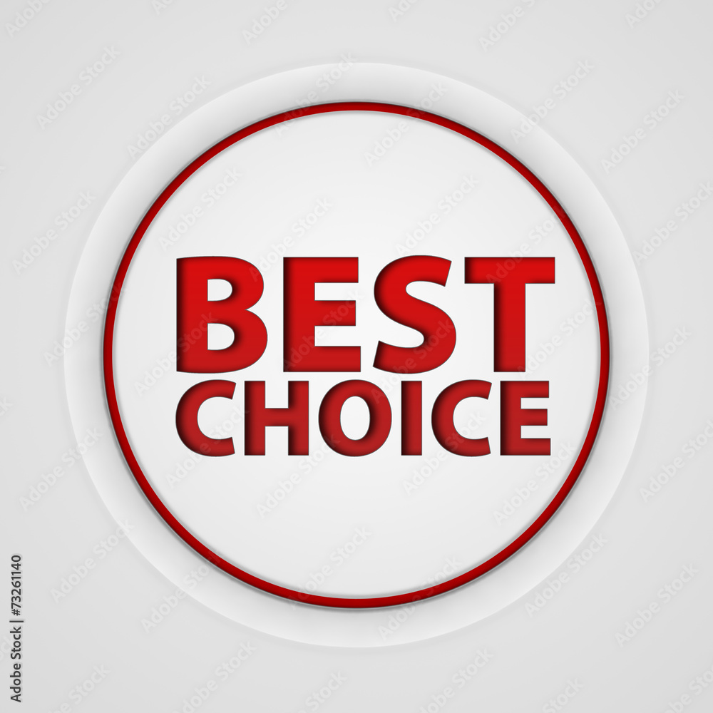 Best choice circular icon on white background Best choice circular icon on white background