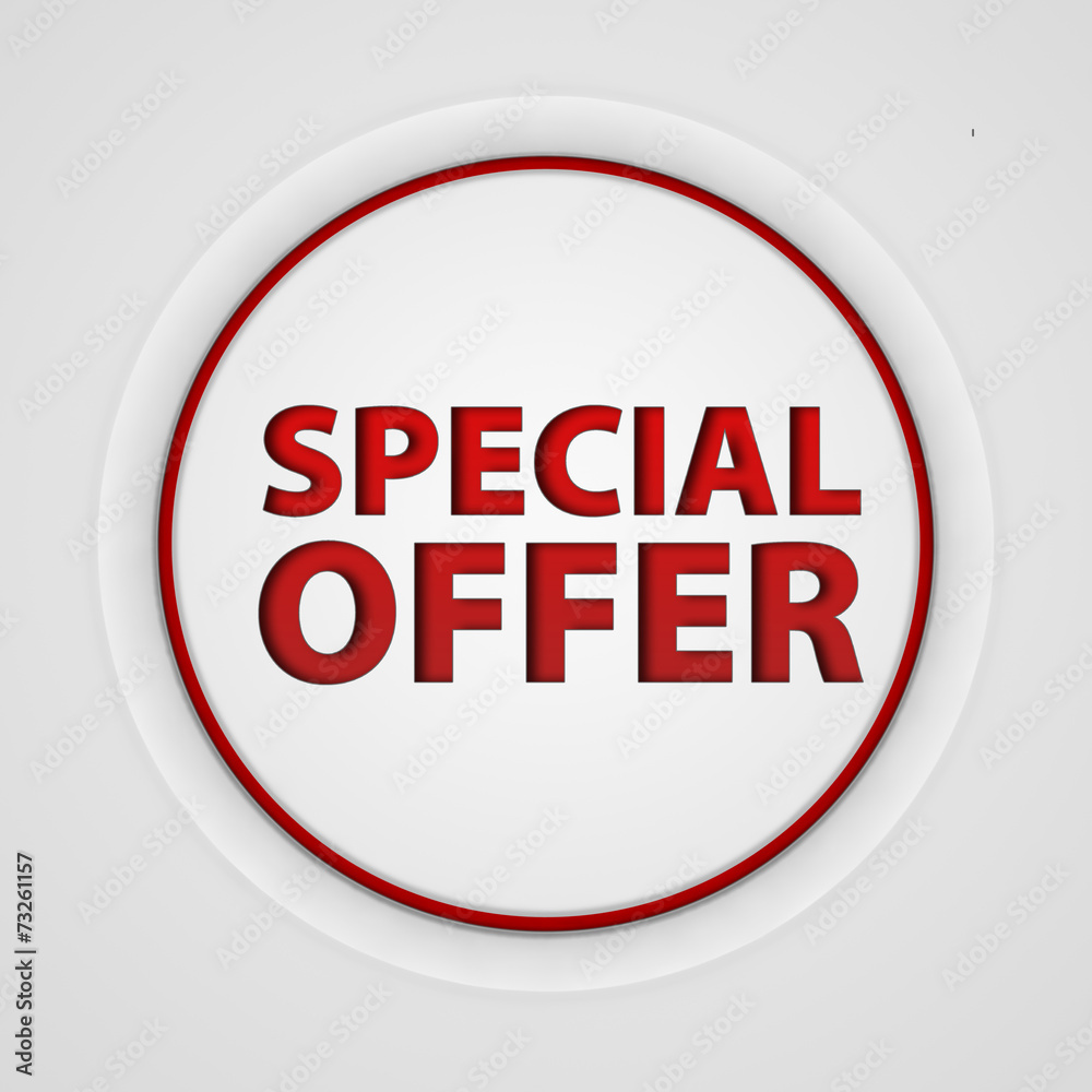 Special offer circular icon on white background Special offer circular icon on white background