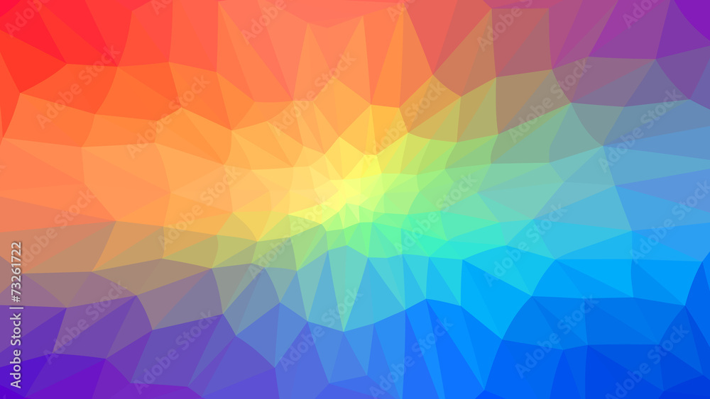 Background with green and orange triangles. Raster .
