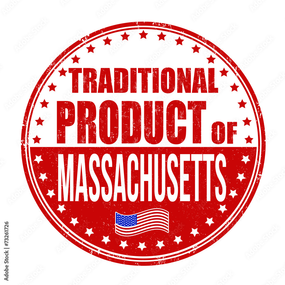 Traditional product of Massachusetts stamp Traditional product of Massachusetts stamp