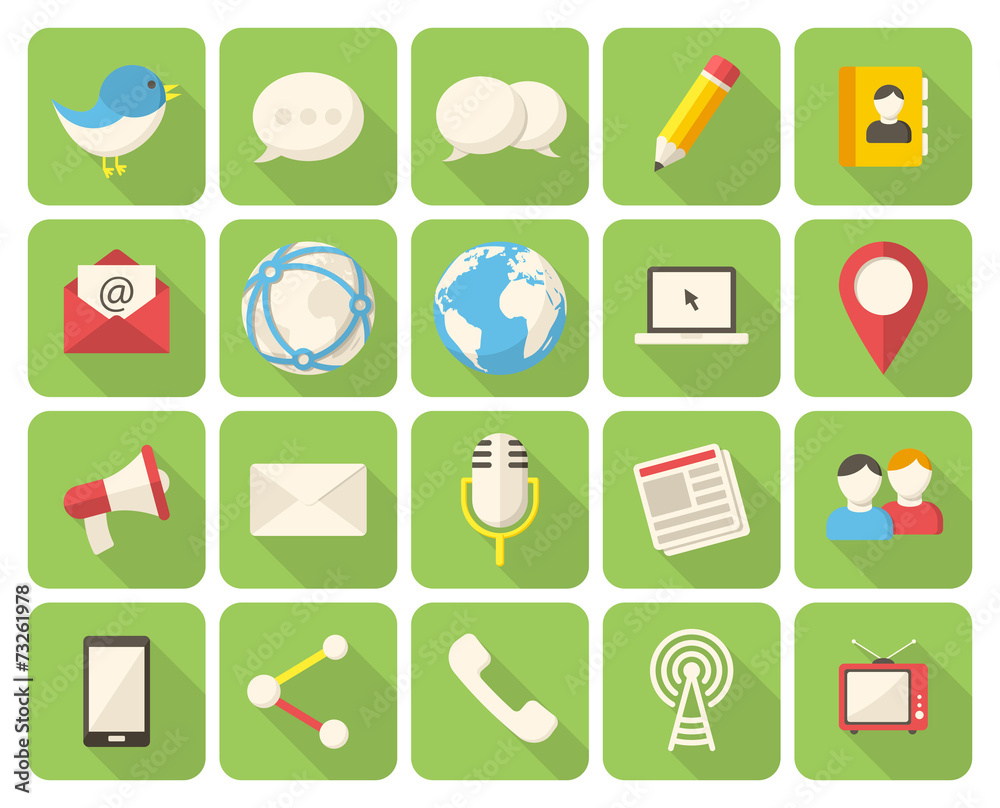 Media and communication icons Media and communication icons