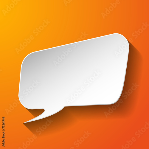 Abstract paper speech bubble