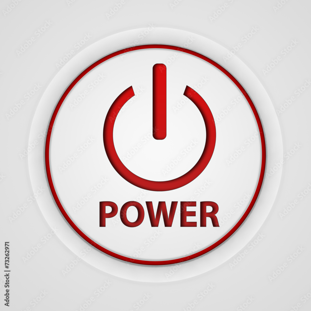 power circular icon on white background