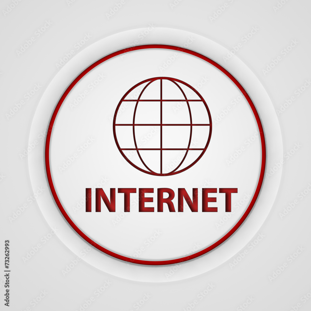 inernet circular icon on white background inernet circular icon on white background