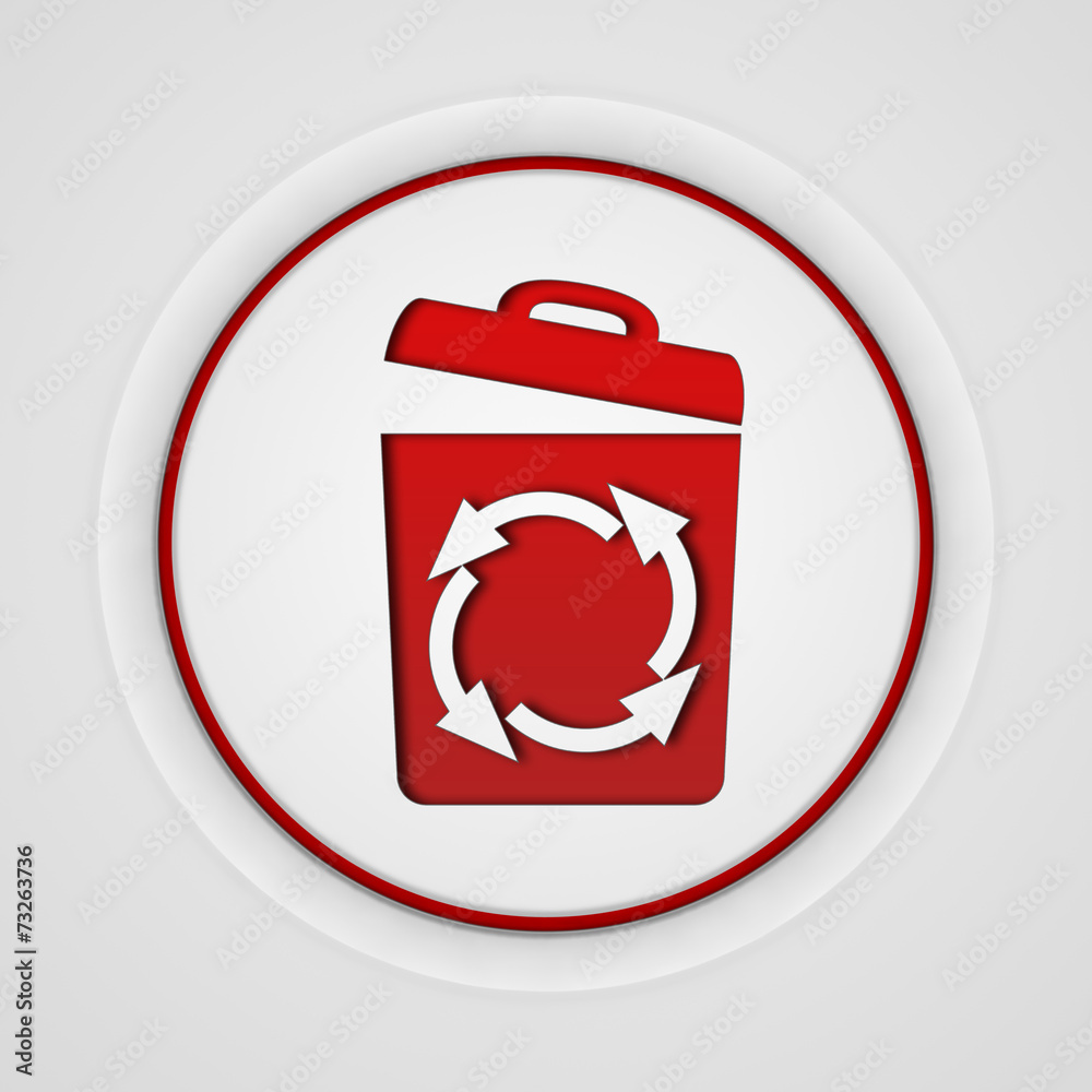recycle circular icon on white background