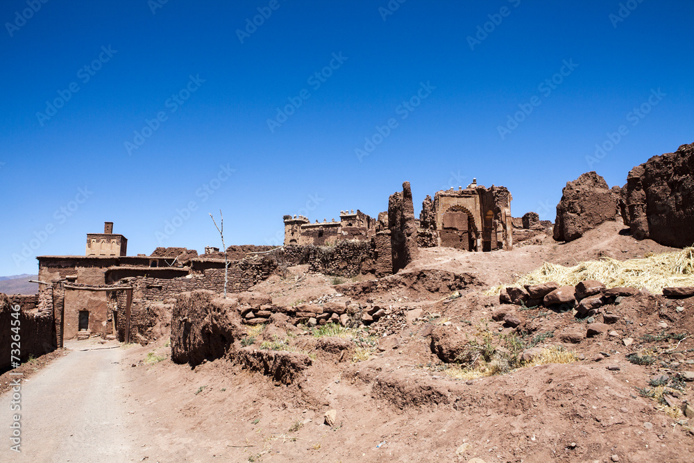 Ruins of Kasbah Telouet in the High Atlas in Central Morocco