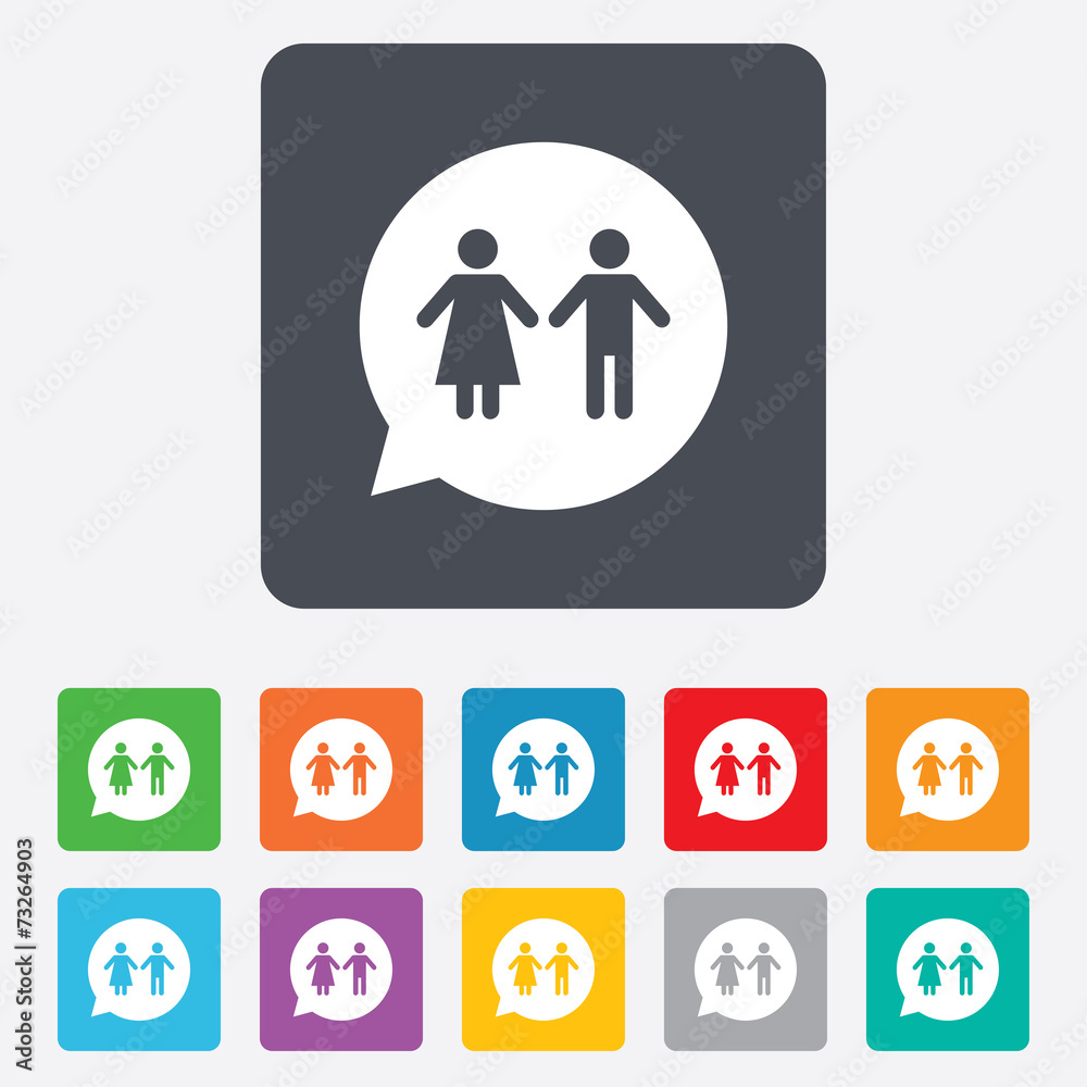 Toilet sign icon. Restroom symbol. Toilet sign icon. Restroom symbol.