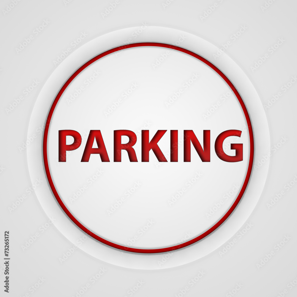Parking circular icon on white background Parking circular icon on white background