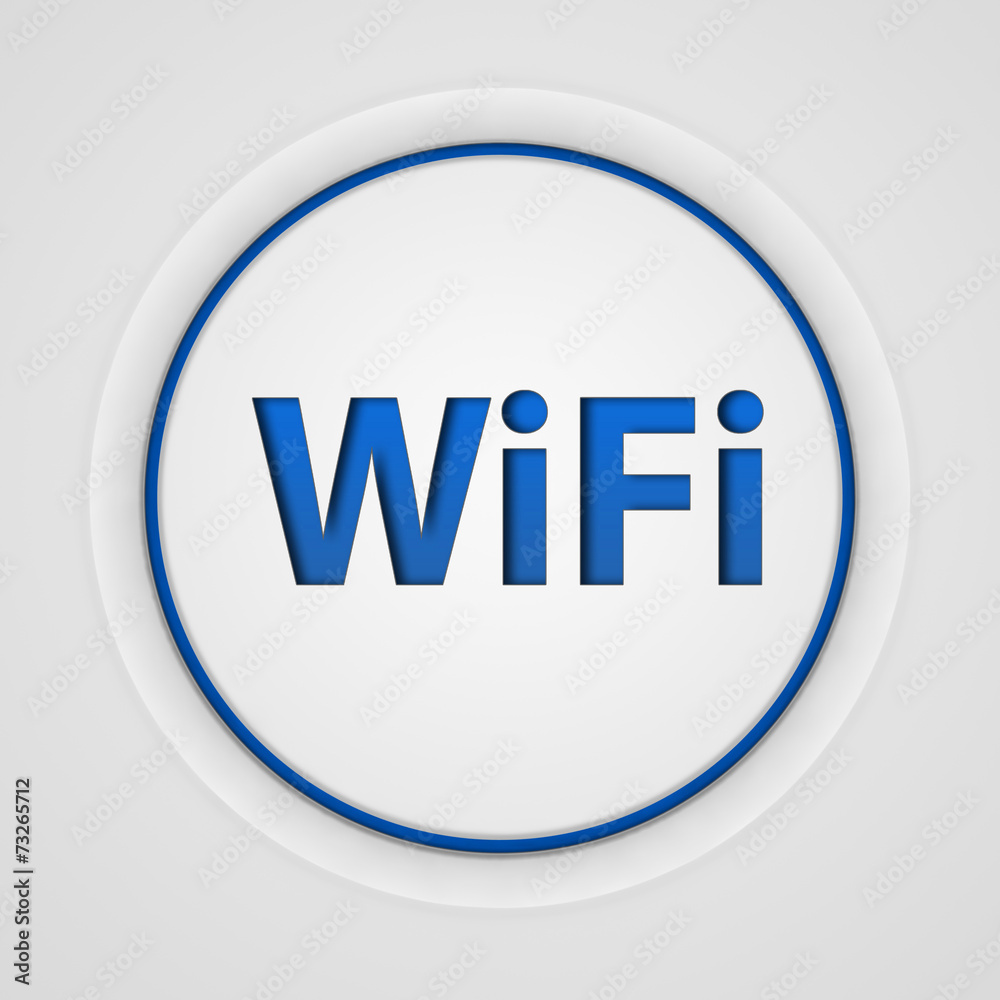 wifi circular icon on white background wifi circular icon on white background