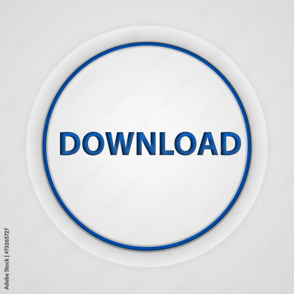 download circular icon on white background download circular icon on white background
