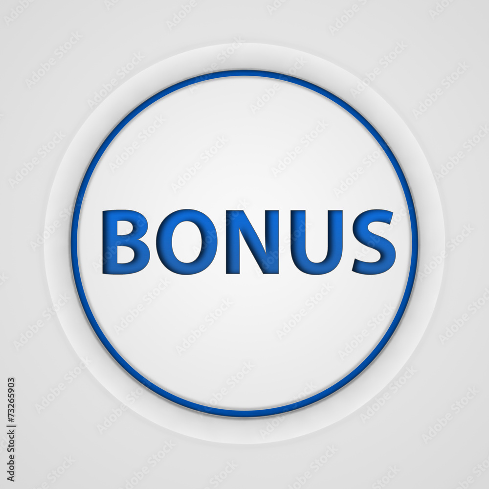 bonus circular icon on white background bonus circular icon on white background