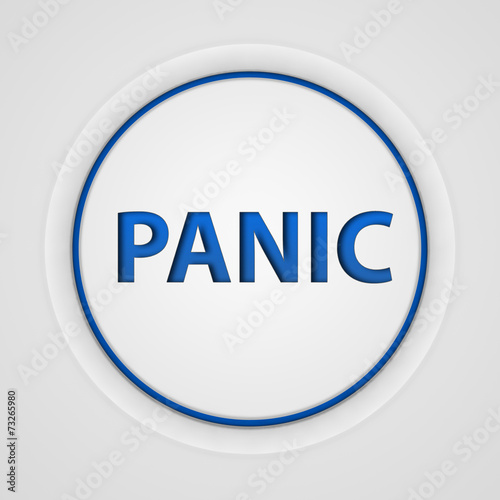 panic circular icon on white background