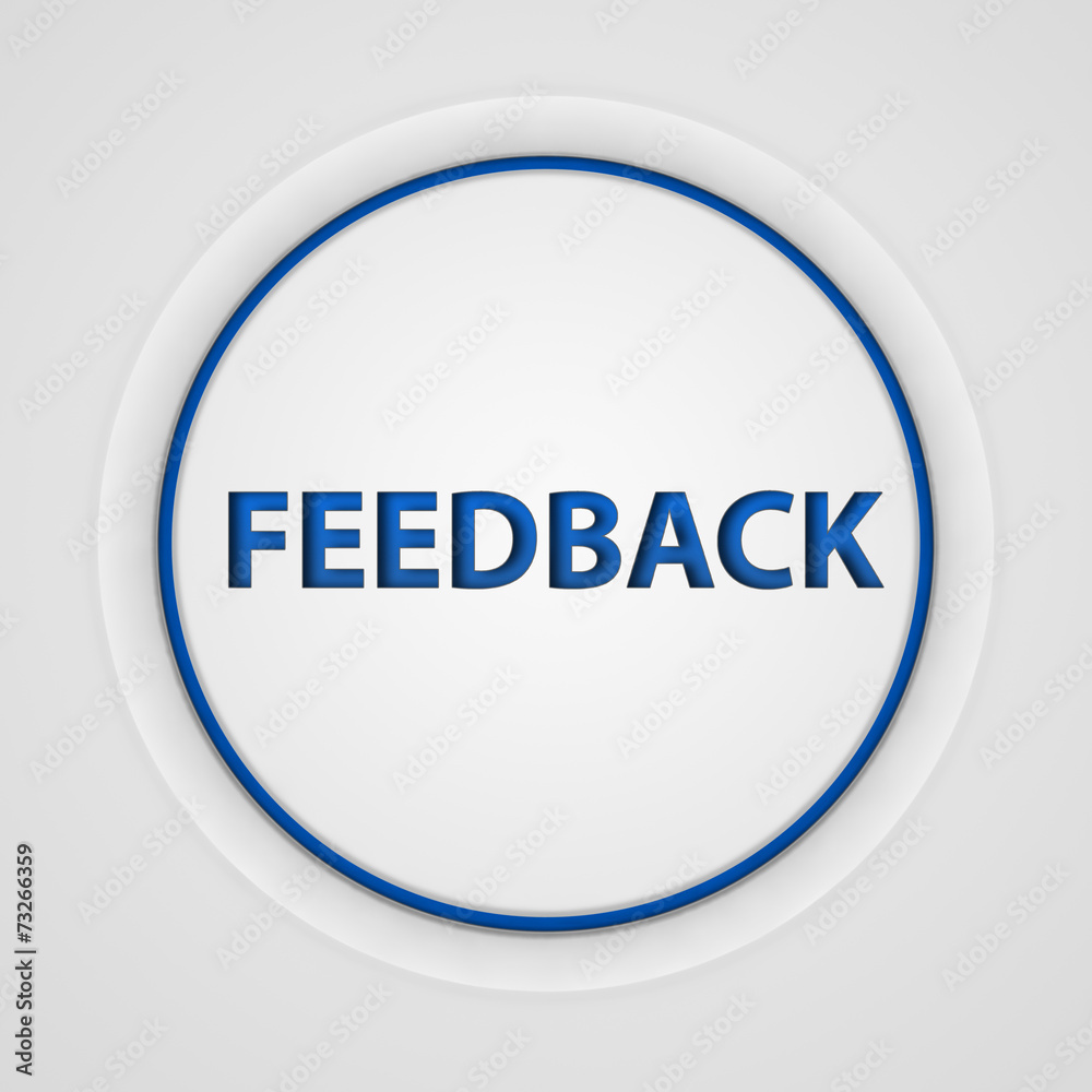 Feedback circular icon on white background Feedback circular icon on white background