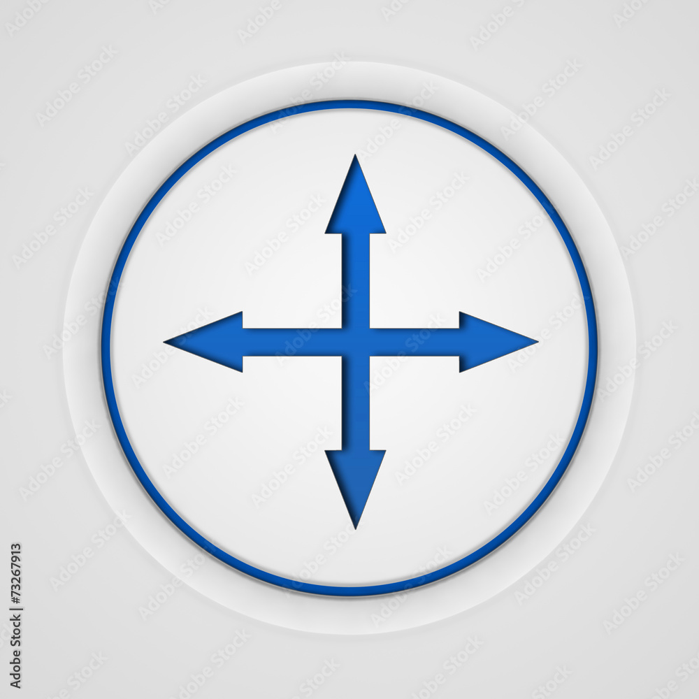 Fototapeta premium Arrow circular icon on white background