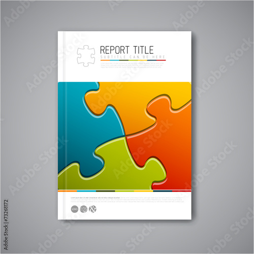 Modern Vector abstract brochure report design template