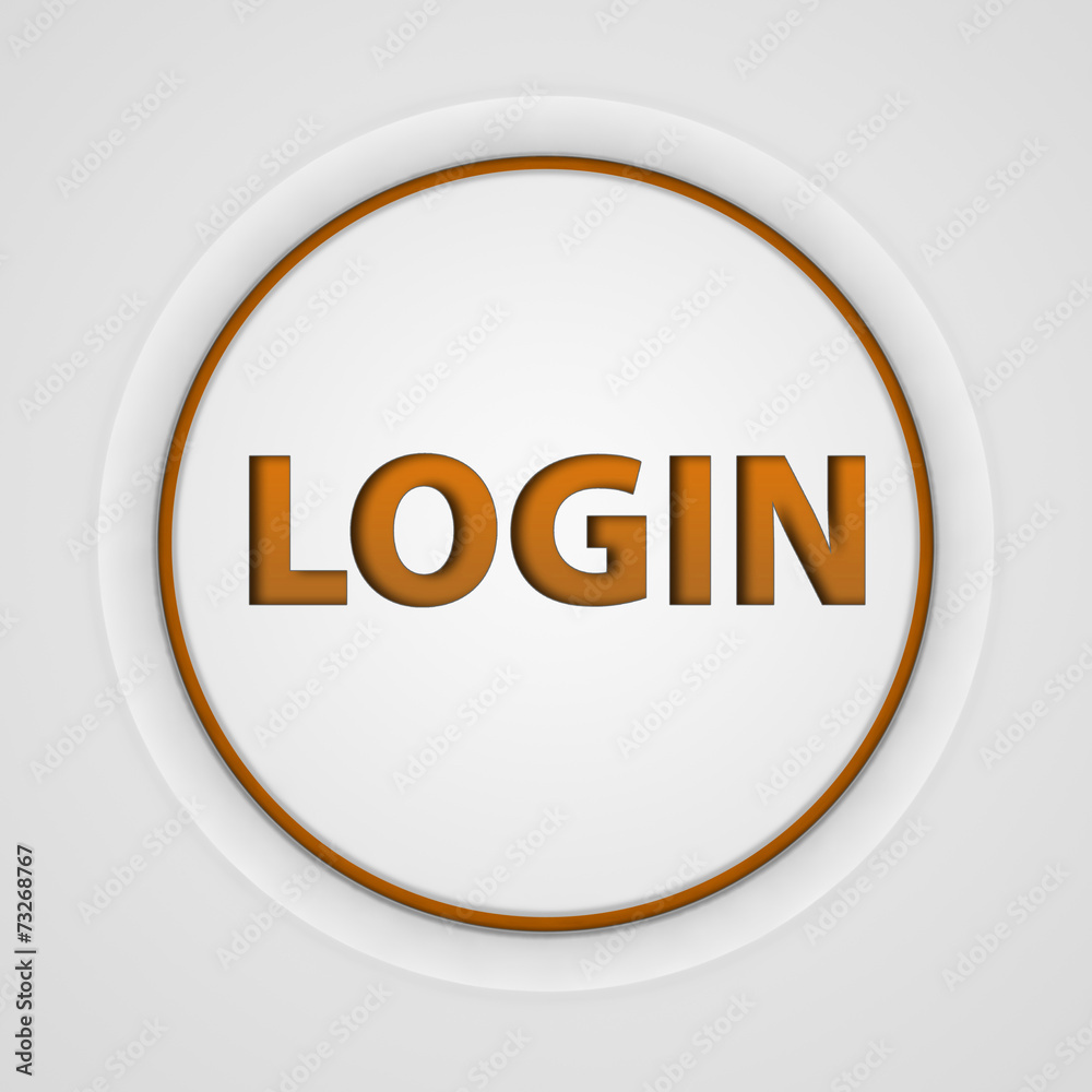 login circular icon on white background login circular icon on white background