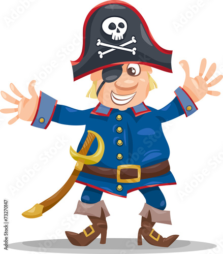 funny pirate cartoon illustration