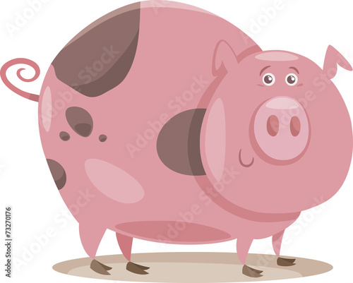 pig farm animal cartoon illustration